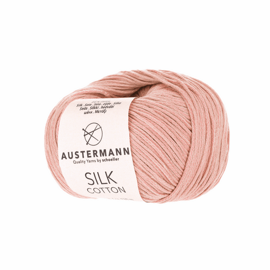Silk Cotton 50g, 90301, color 7, salmon