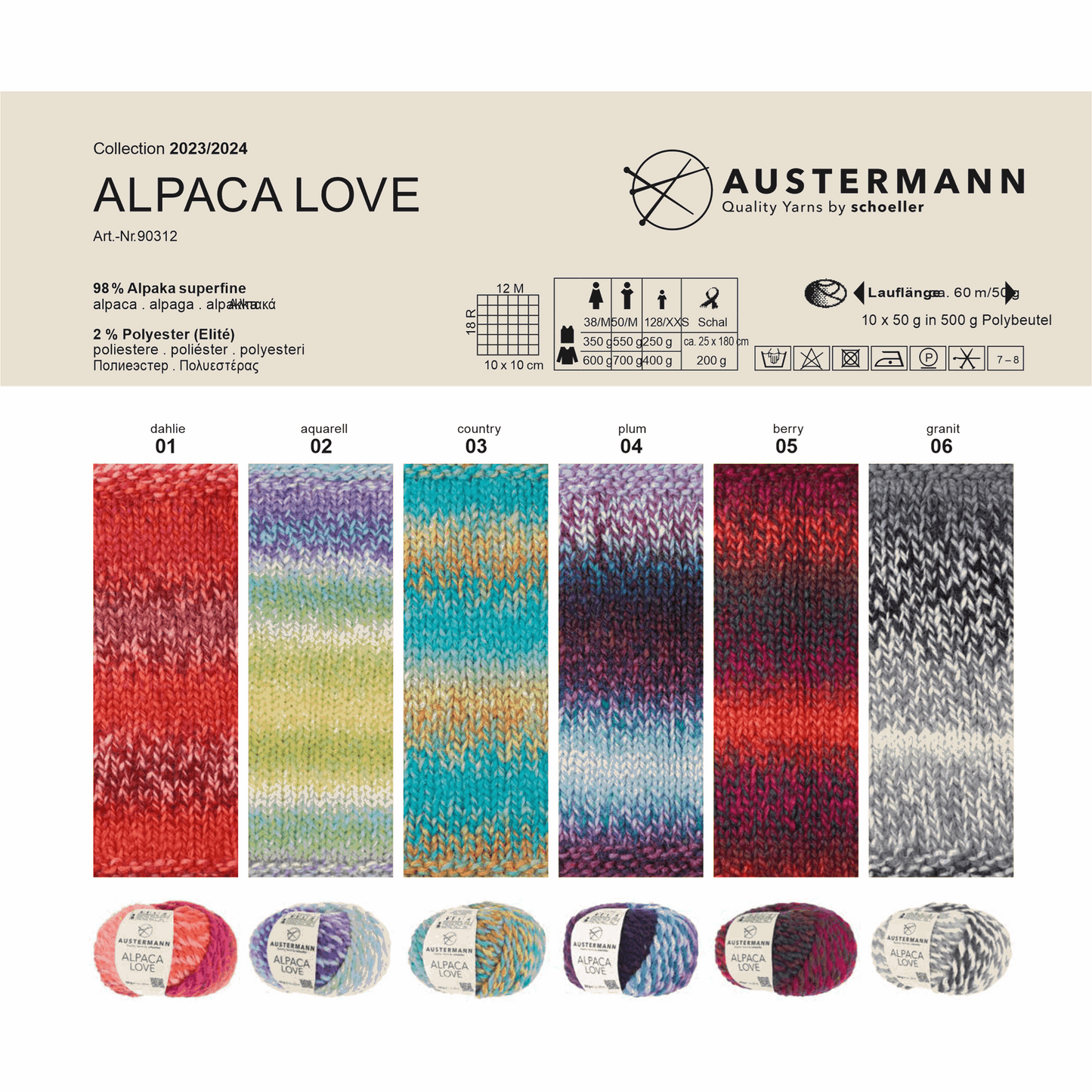 Austermann Alpaca Love 50g, 90312, Farbe country 3