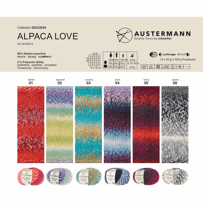 Austermann Alpaca Love 50g, 90312, color berry 5