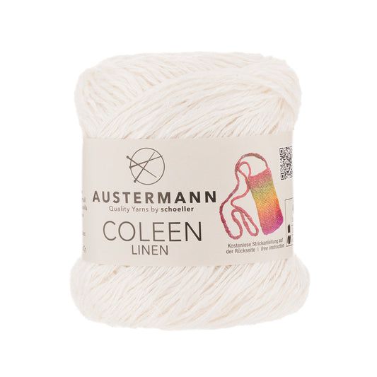 Coleen Linen 50g, 90313, colour 1, white