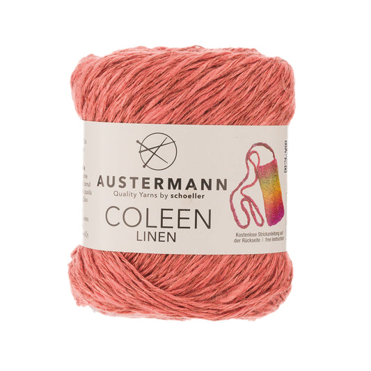 Coleen Linen 50g, 90313, colour 4, coral