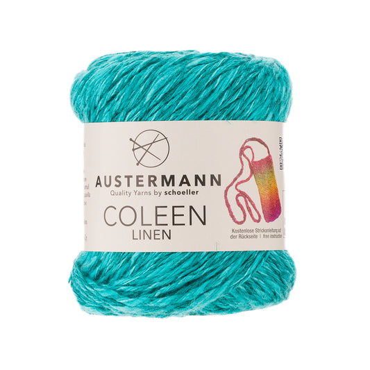 Coleen Linen 50g, 90313, colour 7, turquoise
