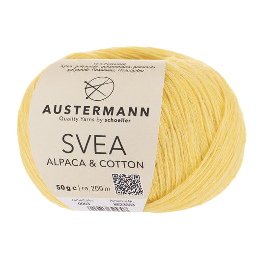 Svea Alpaca &amp; Cotton 50g, 90316, colour 3, primrose