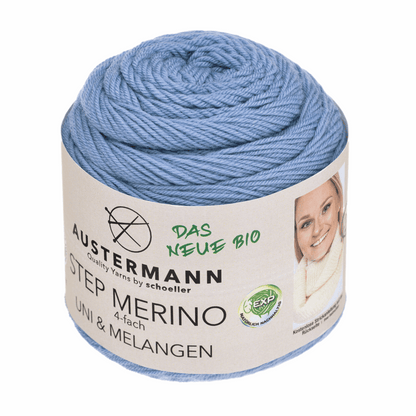 Gots Step Merino 4-ply 100g, 90317, color 1005, light blue