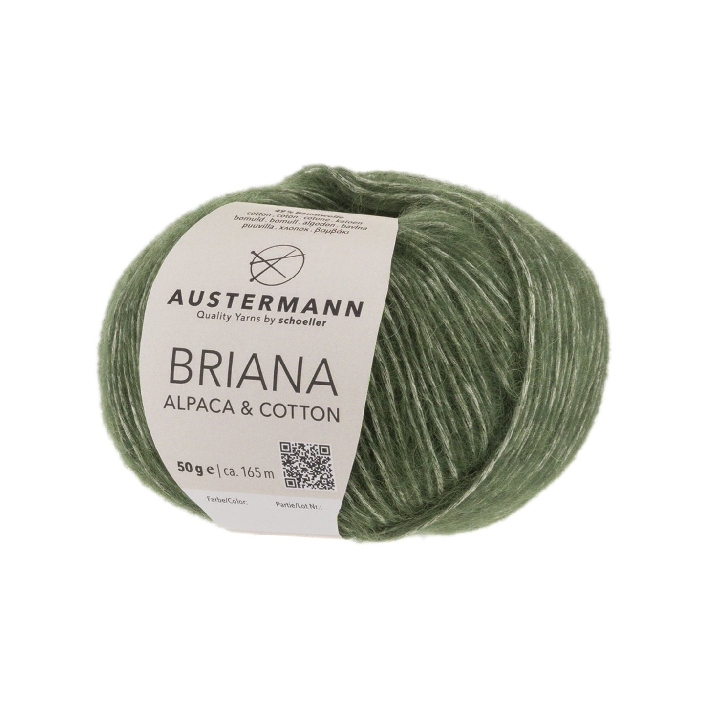 Briana Alpaca & Cotton 50g, 90319, Farbe oliv 8