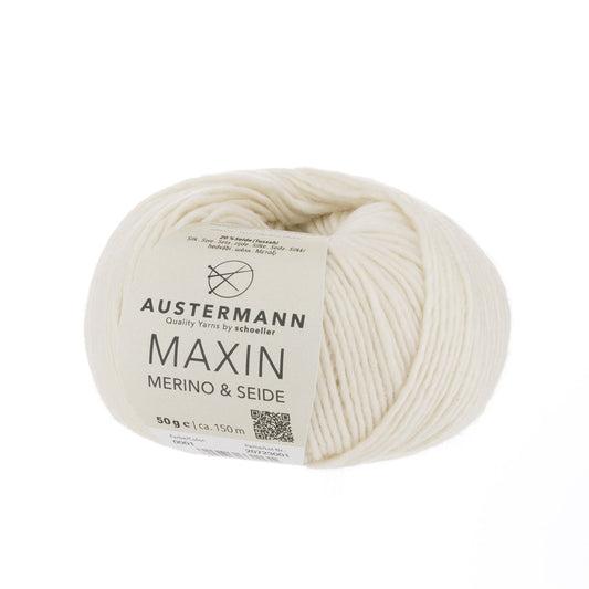 Maxin Merino &amp; Silk 50g, 90320, color natural 1