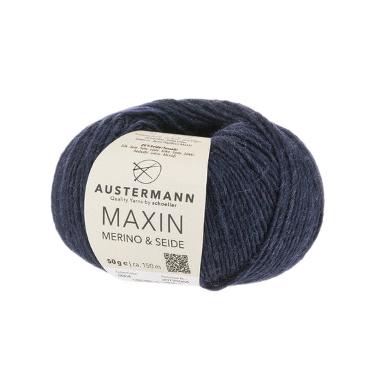 Maxin Merino &amp; Silk 50g, 90320, color marine 4