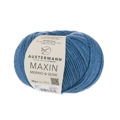 Maxin Merino & Seide 50g, 90320, Farbe meer 11