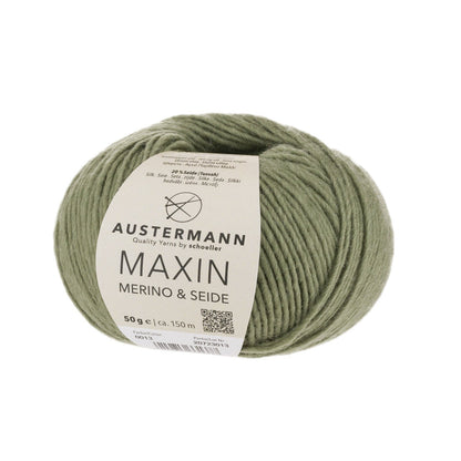 Maxin Merino & Seide 50g, 90320, Farbe oliv 13