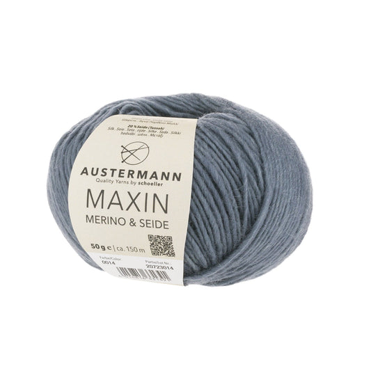 Maxin Merino &amp; Silk 50g, 90320, colour grey 14