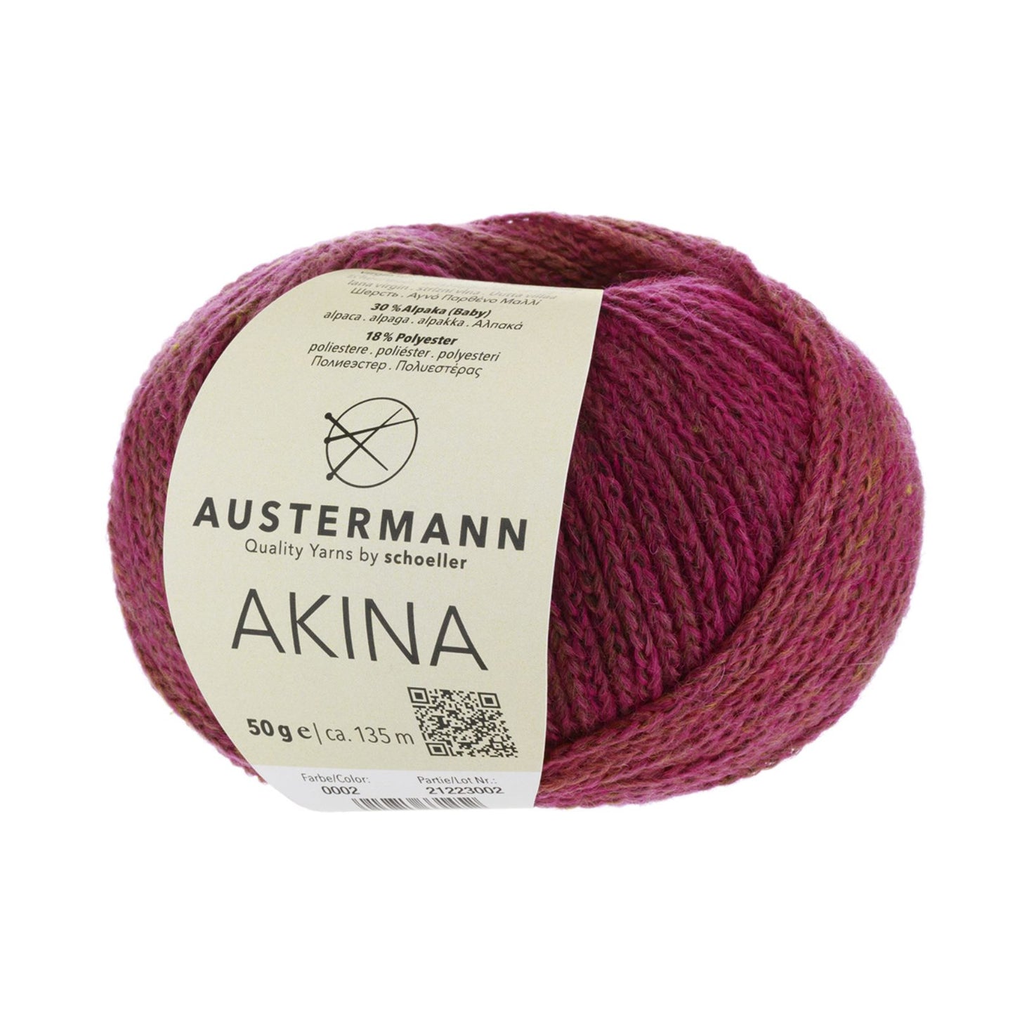 Akina 50g, 90322, color raspberry 2