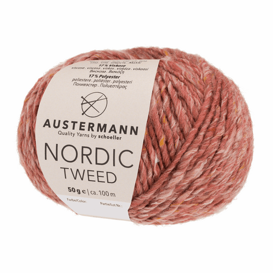 Nordic tweed 50g, 90331, color 2, rosewood