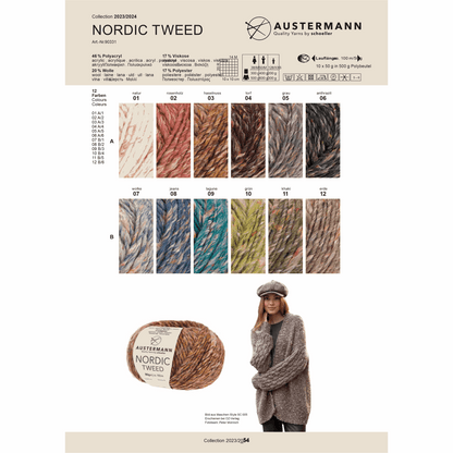 Nordic tweed 50g, 90331, color 4, peat