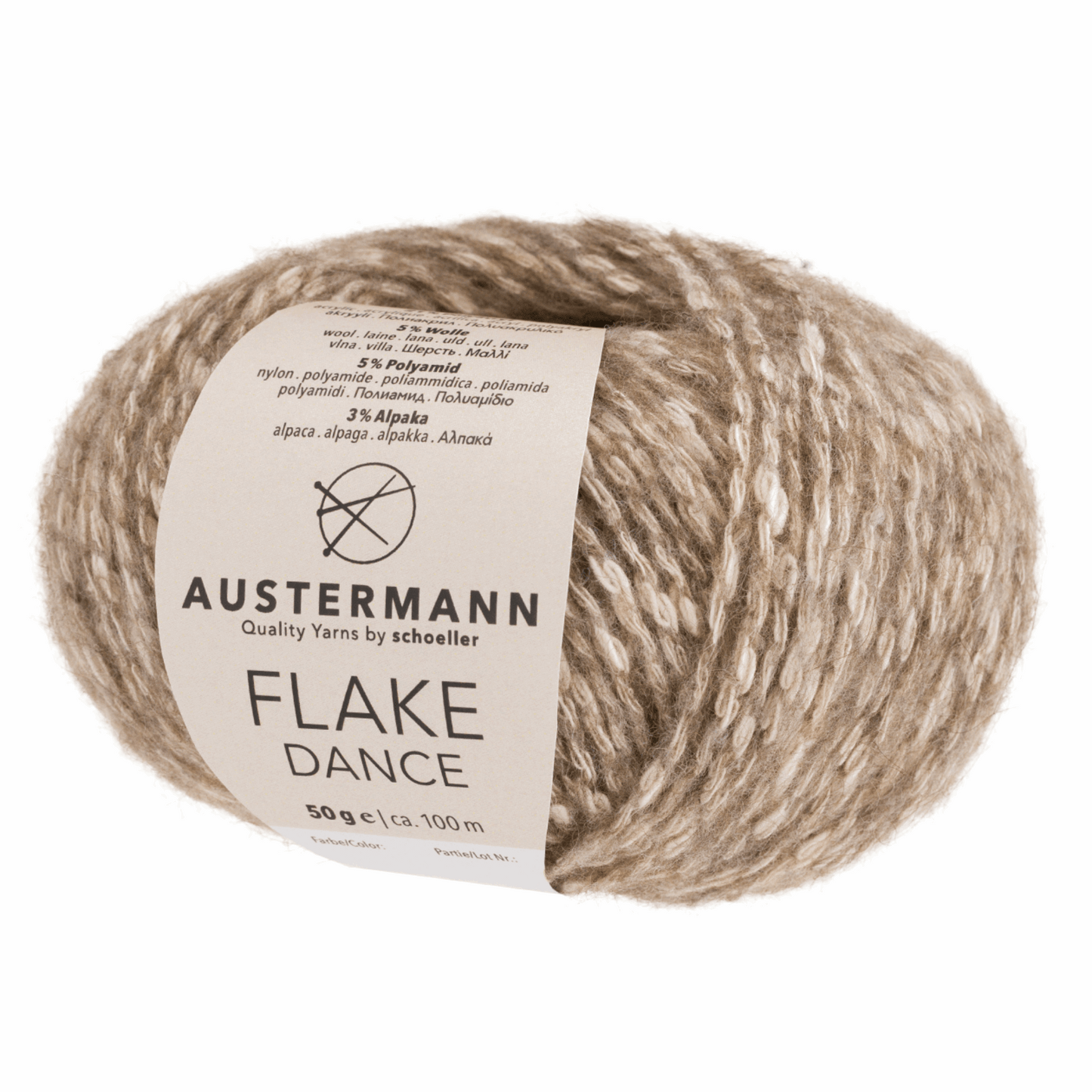 Flake Dance 50 g, 90332, Farbe 3, taupe