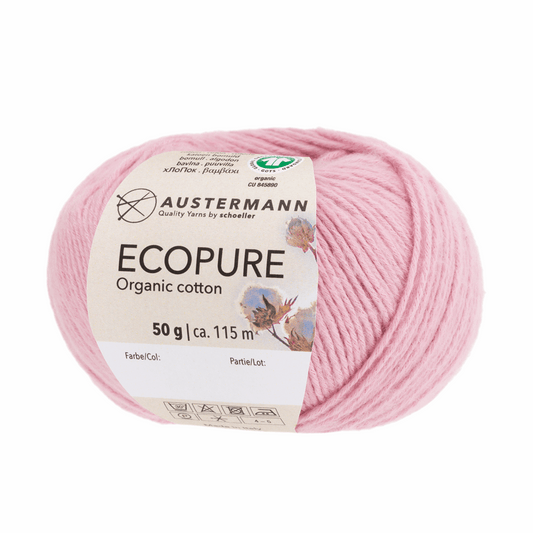 Gots ecopure organic 50g, 90334, Farbe 17, rosa