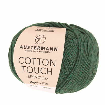 Cotton touch recycled 50g, 90335, Farbe 9, grün