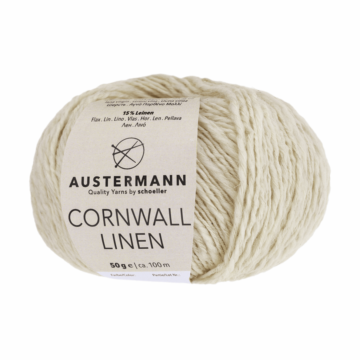 Cornwall Linen 50g, 90342, color 1, natural
