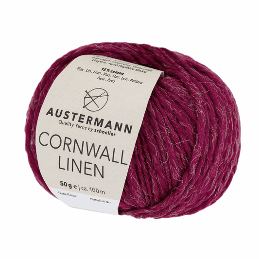 Cornwall Linen 50g, 90342, color 11, berry