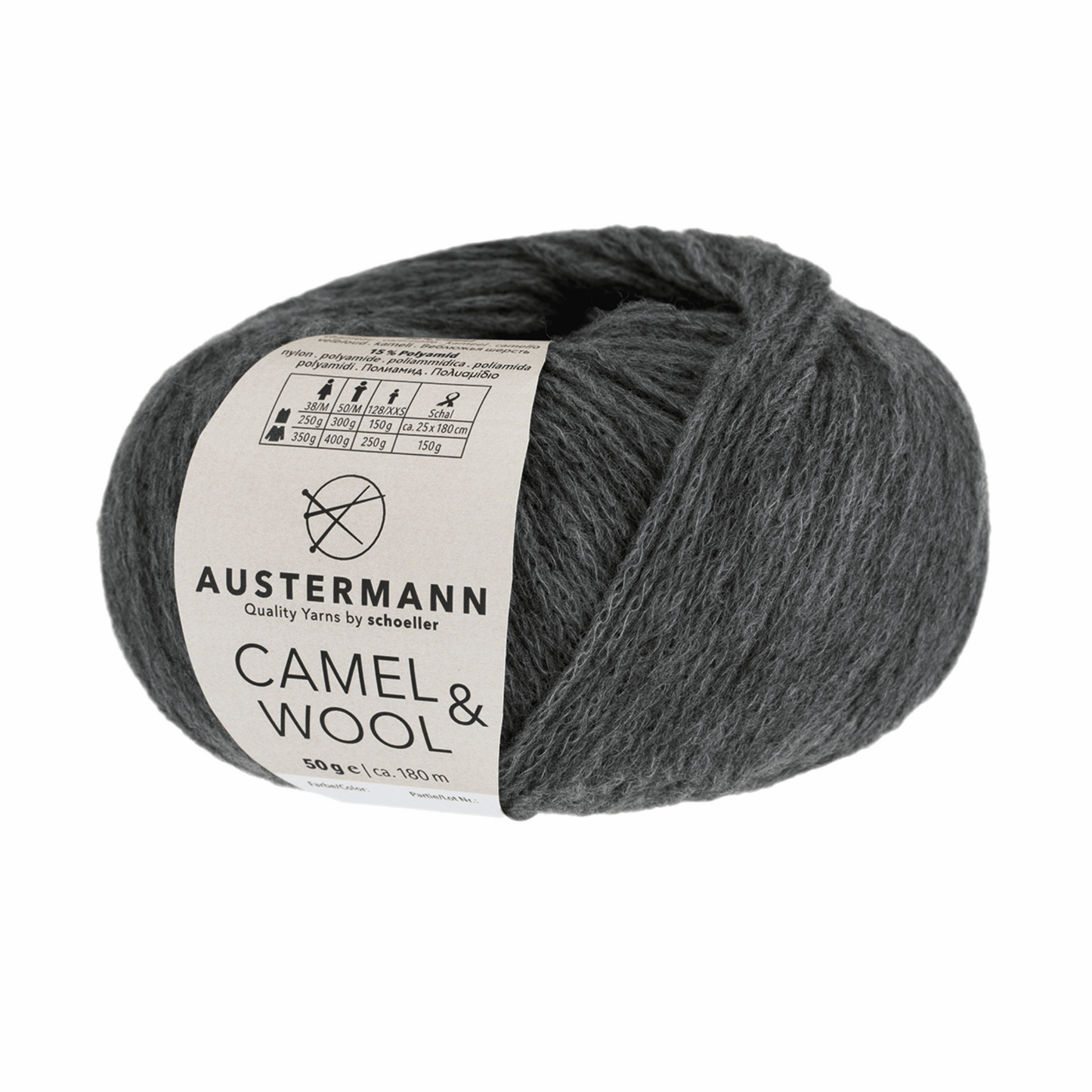 Cameliert& Wool 50g, 90343, Farbe 11, grau