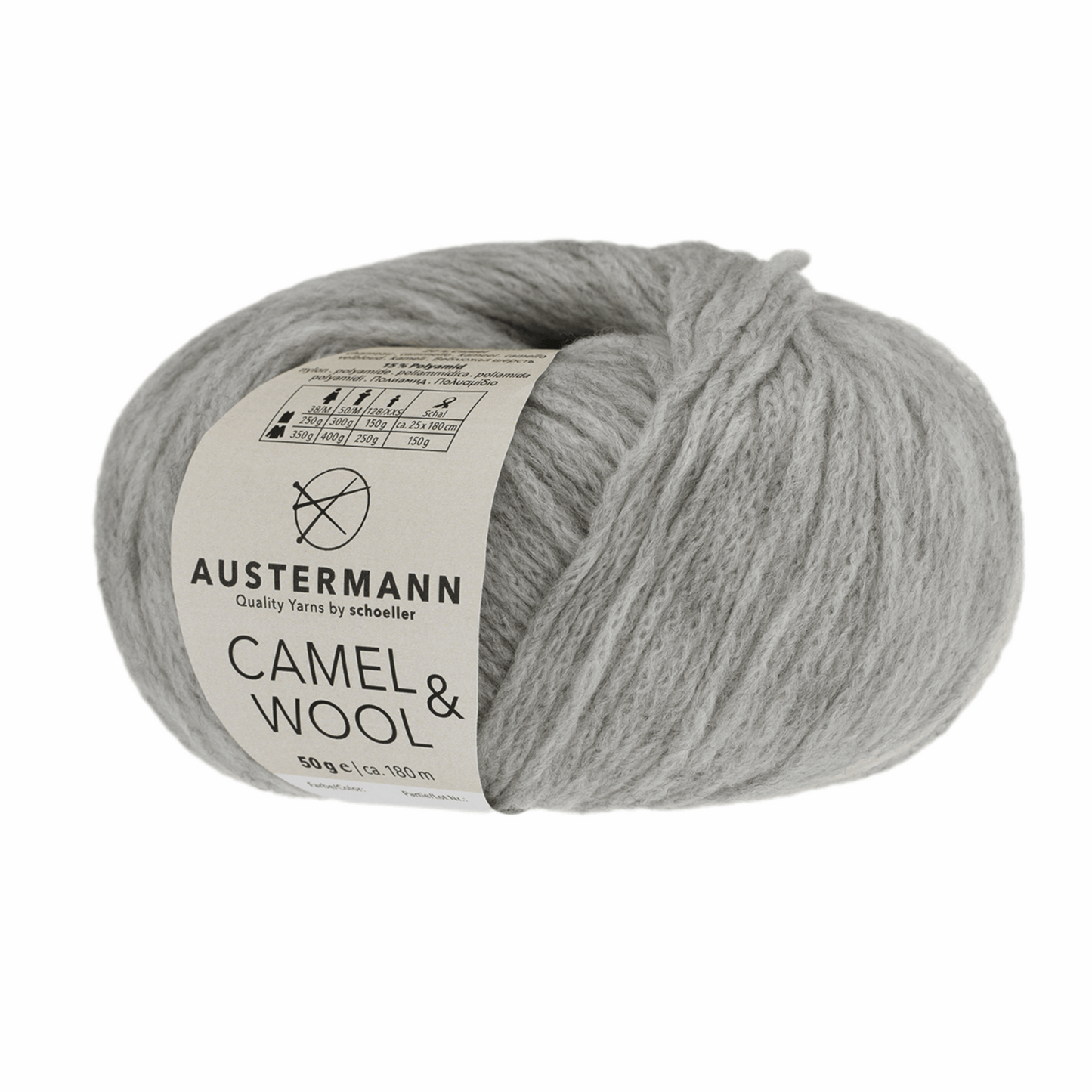 Cameliert& Wool 50g, 90343, Farbe 12, silber