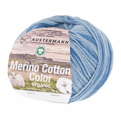 Gots merino Cotton col50g, 90348, Farbe 104, himmel