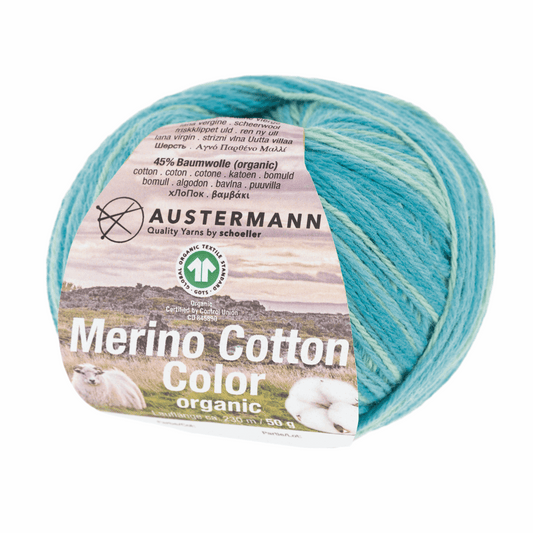 Gots merino Cotton col50g, 90348, color 105, pool