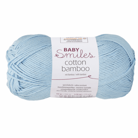 Cotton bamboo-Baby smiles, 90370, Farbe 1054, hellblau