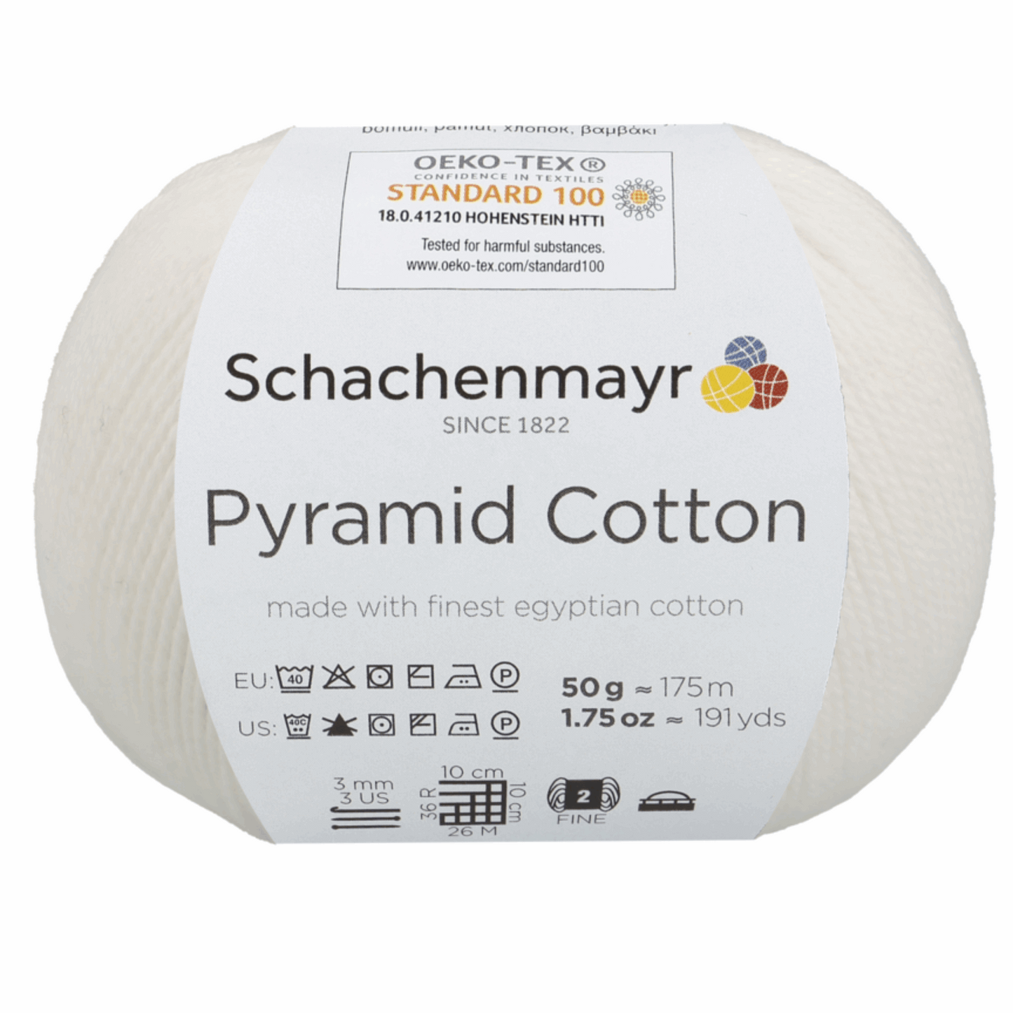 Pyramid Cotton 50g, 90400, Farbe 1, weiß