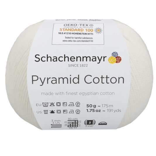 Pyramid Cotton 50g, 90400, color 1, white