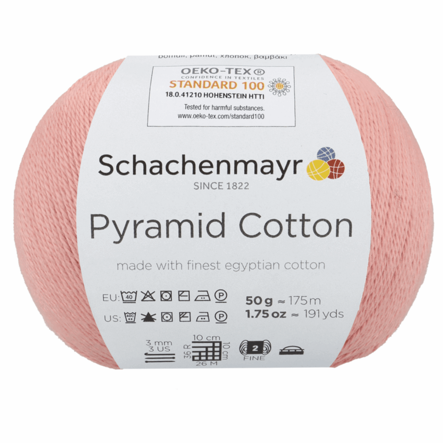 Pyramid Cotton 50g, 90400, color 35, old pink