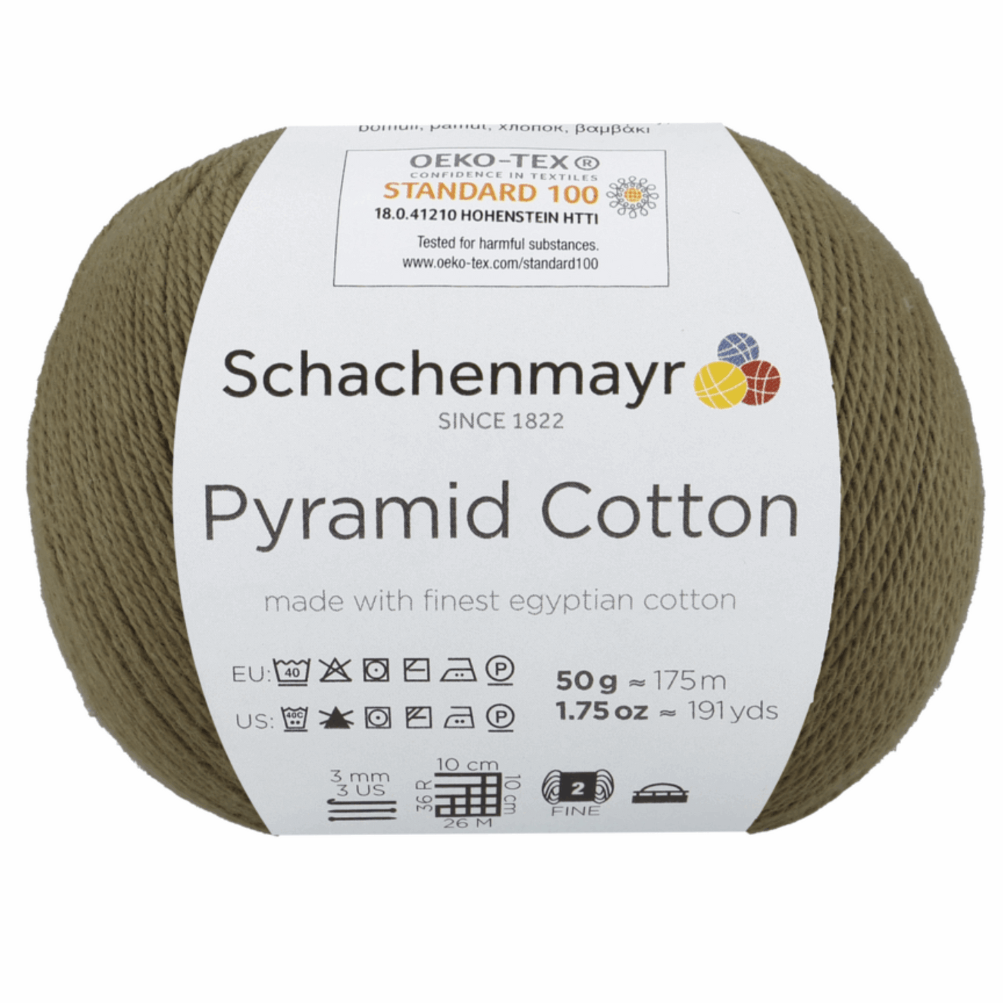 Pyramid Cotton 50g, 90400, Farbe 70, khaki