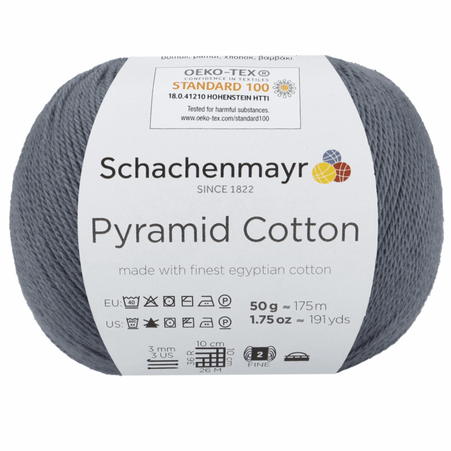 Pyramid Cotton 50g, 90400, Farbe 92, graphit