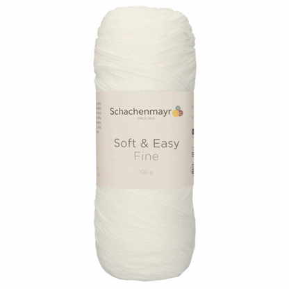Schachenmayr Soft & Easy Fine 100g, 90402, Farbe Weiss 1