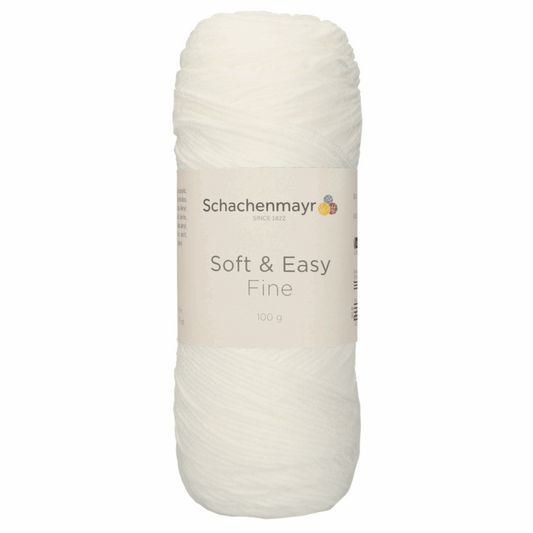 Schachenmayr Soft &amp; Easy Fine 100g, 90402, color white 1