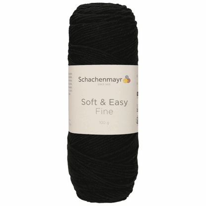 Schachenmayr Soft &amp; Easy Fine 100g, 90402, color black 99