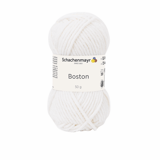 Schachenmayr Boston 50g, 90412, color brilliant white 101