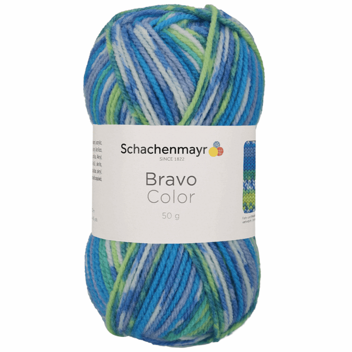 Schachenmayr Bravo Color 50g, 90421, Farbe Aqua Jaquard 2080