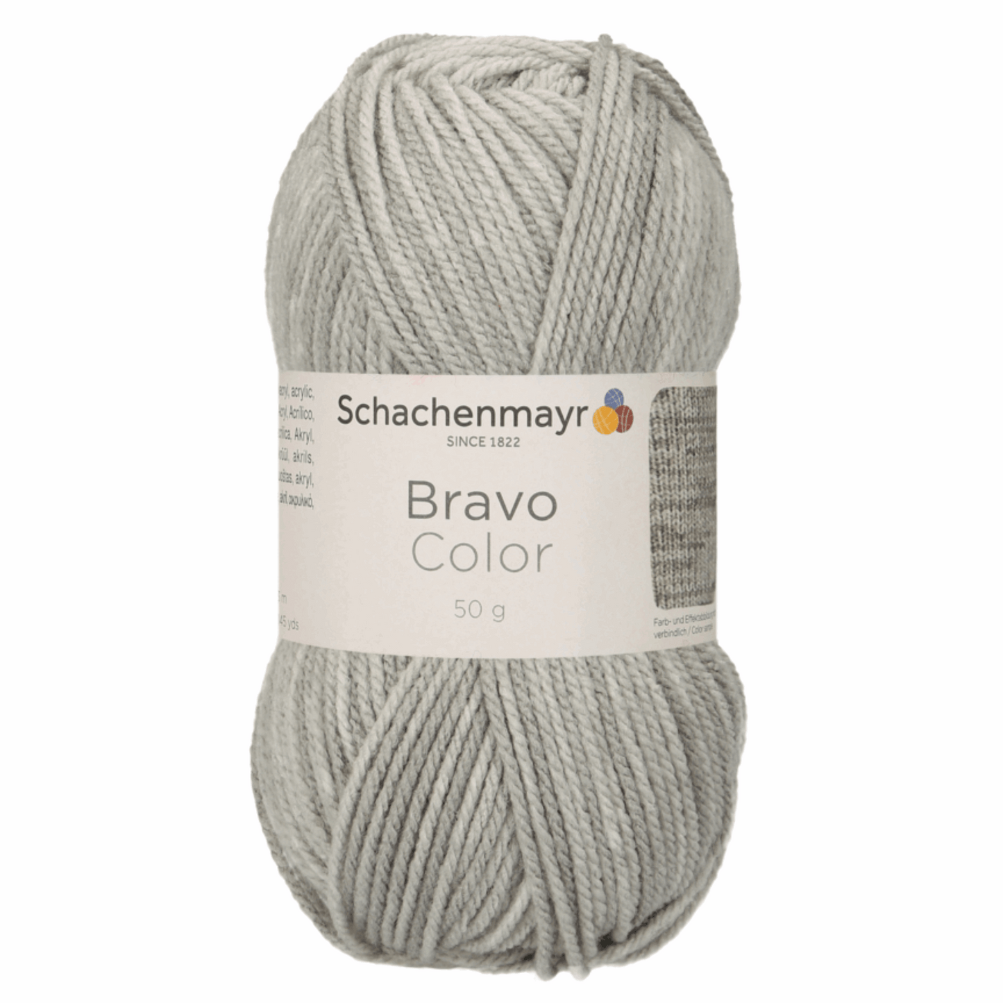 Schachenmayr Bravo50g, 90421, Farbe Hellgrau Denim 2110