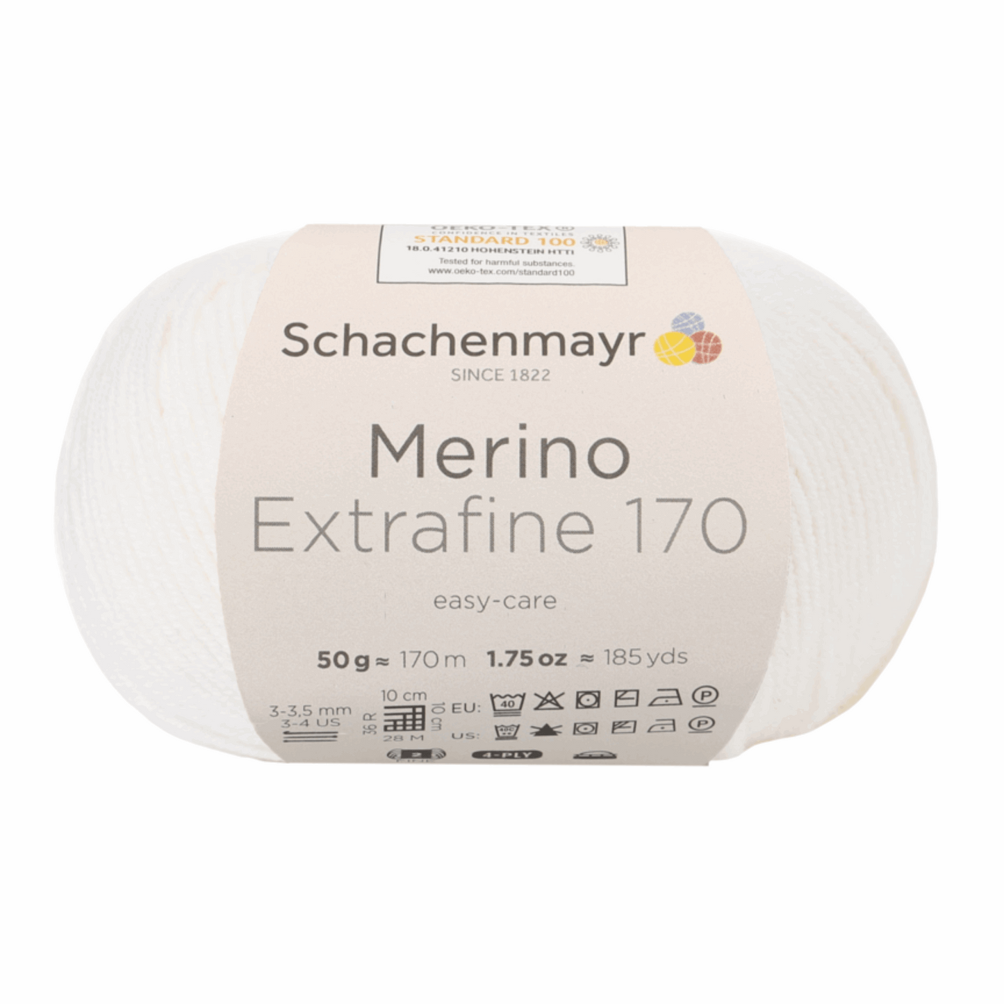 Schachenmayr Merino Extrafine 170 50g, 90551, Farbe Weiss 1