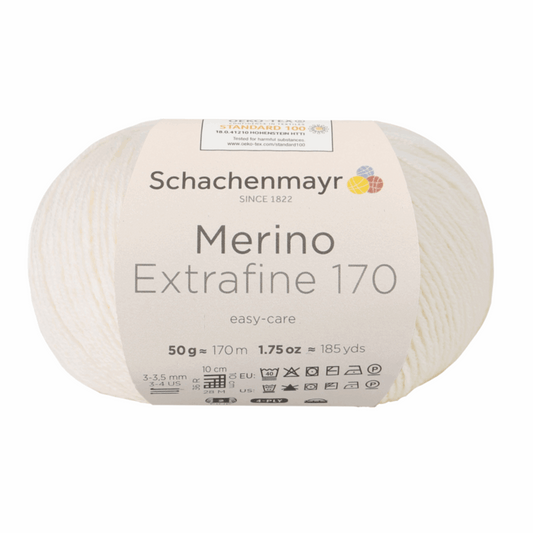 Schachenmayr Merino Extrafine 170 50g, 90551, Farbe Natur 2