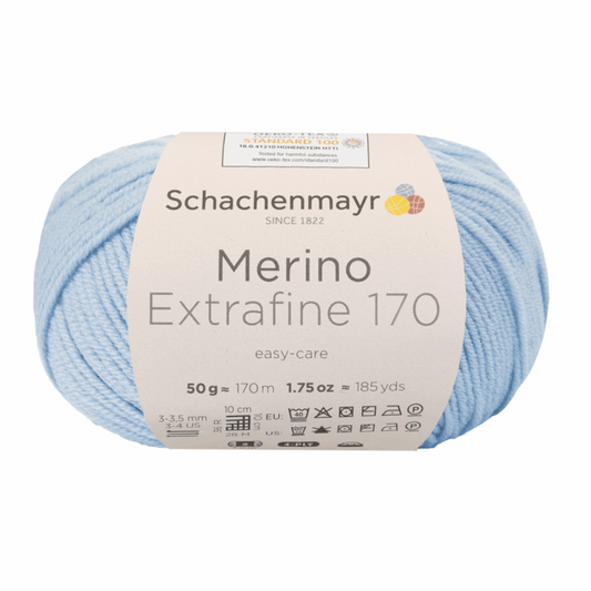 Schachenmayr Merino Extrafine 170 50g, 90551, Farbe Hellblau 52