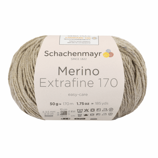 Schachenmayr Merino Extrafine 170 50g, 90551, Farbe Beige meliert 6