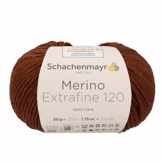 Schachenmayr Merino Extrafine 120 50g, 90552, color copper 107