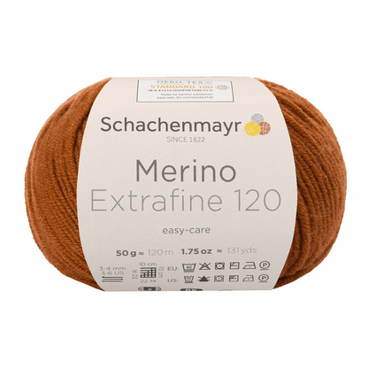 Schachenmayr Merino Extrafine 120 50g, 90552, Farbe Marone 110