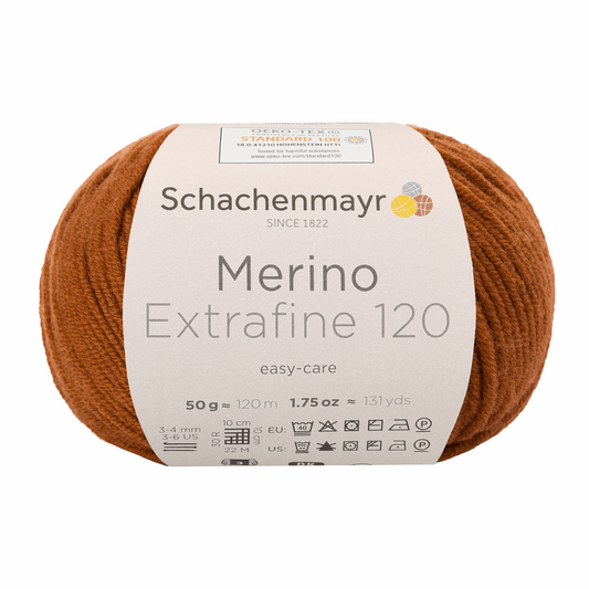 Schachenmayr Merino Extrafine 120 50g, 90552, color chestnut 110