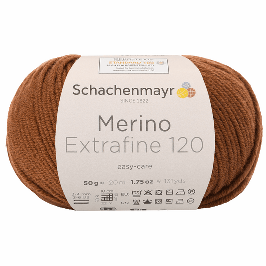 Schachenmayr Merino Extrafine 120 50g, 90552, color chocolate 111