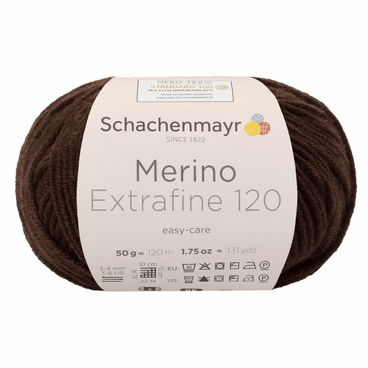 Schachenmayr Merino Extrafine 120 50g, 90552, Farbe Mocca 112