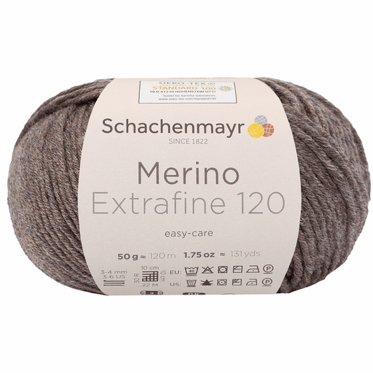 Schachenmayr Merino Extrafine 120 50g, 90552, Farbe Holz meliert 114