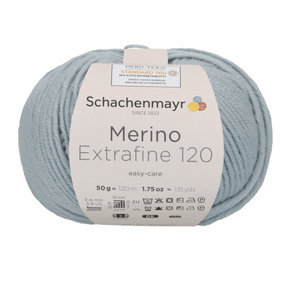 Schachenmayr Merino Extrafine 120 50g, 90552, Farbe Eisblau 1152