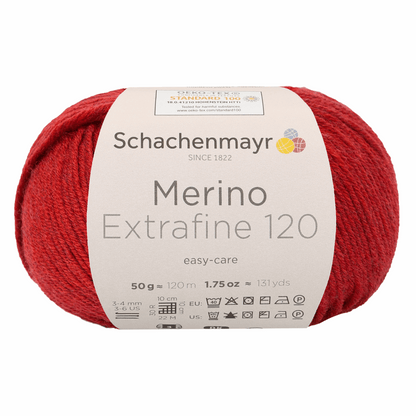 Schachenmayr Merino Extrafine 120 50g, 90552, Farbe Passion meliert 127